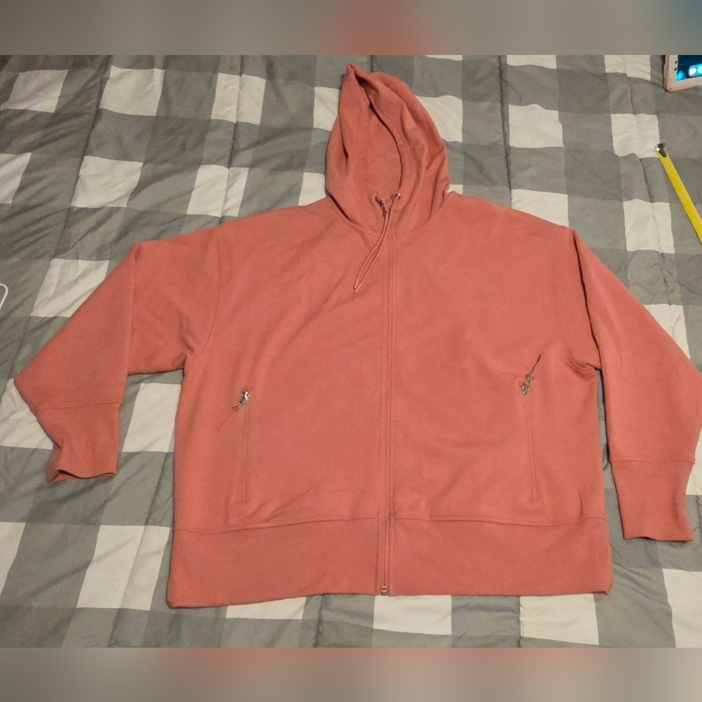 2X Old Navy Dynamic Fleece Coral Pink Zip-Up Hoodie